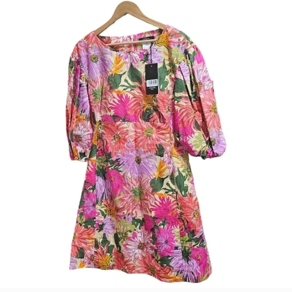 MaxMara Weekend Womens Floral Coccole Dress 16 Pink Coquette Girl Cottagecore - Picture 5 of 16